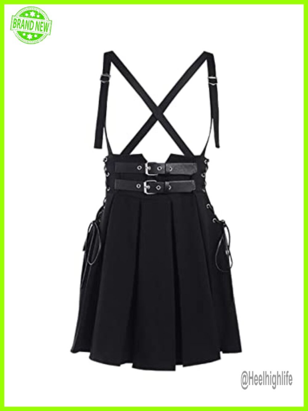 Pleated Tennis Skirt High Waist Lace-Up Mini Skirt Gothic Y2K